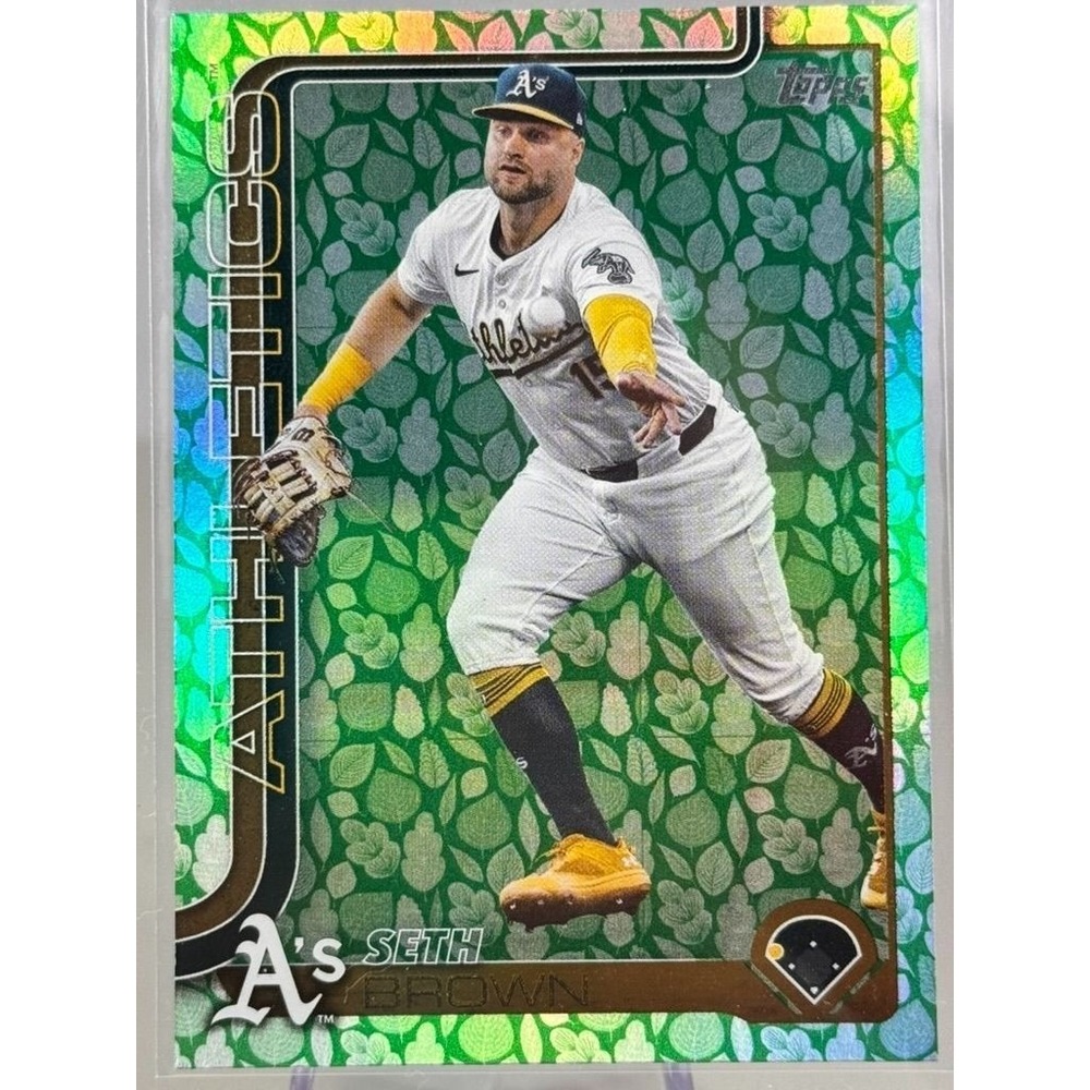 2025 Topps Series 1 Seth Brown Easter Holiday Foil Parallel #8 Oakland Athletics
